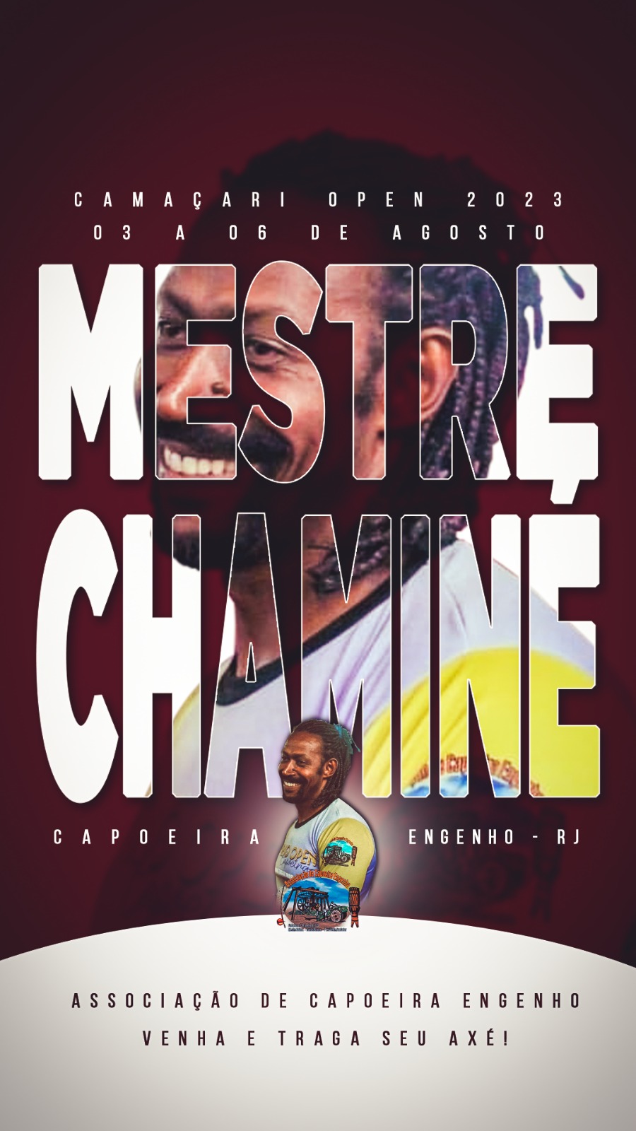 Mestre Chamine  na 14. Camaçari Open de Capoeira de 03 a 06 Agosto